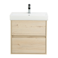 NEON База под раковину подвесная с двумя выкатными ящиками, с доводчиками, Pino Bianco, 472x346x550, NEON-500-2C-SO-PB - Gidratop.ru изображение