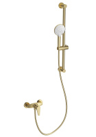 Смеситель для душа с гарнитуром WONZON & WOGHAND, Брашированное золото (WW-AE3103-BG) - Gidratop.ru изображение