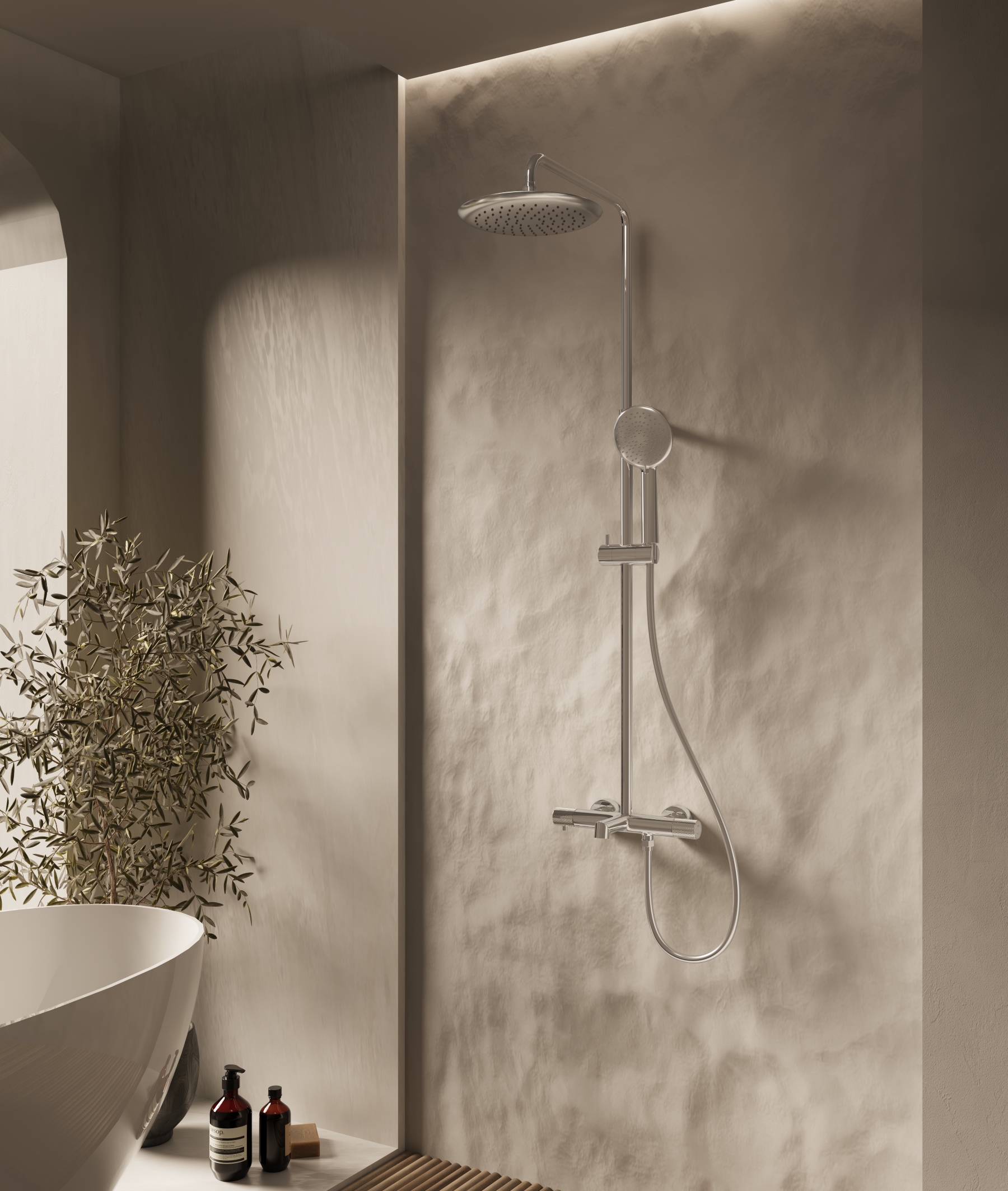 Душевая стойка Desire VSFS-1D1TCH термостатическая, хром - Gidratop.ru изображение