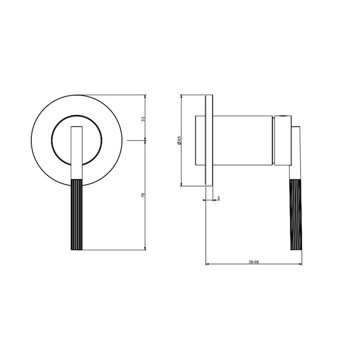 GESSI INGRANAGGIO смеситель для раковины встраиваемый, однорычажный, внешняя часть, цвет Black Metal PVD - Gidratop.ru изображение