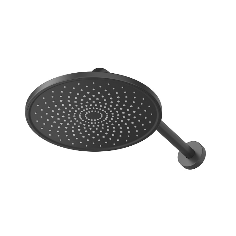 STYLUS-DSET-NOP Душевой комплект встраиваемый (смеситель встраиваемый, верхний душ, ручной душ со шлангом, штуцер с держателем), черный матовый - Gidratop.ru изображение