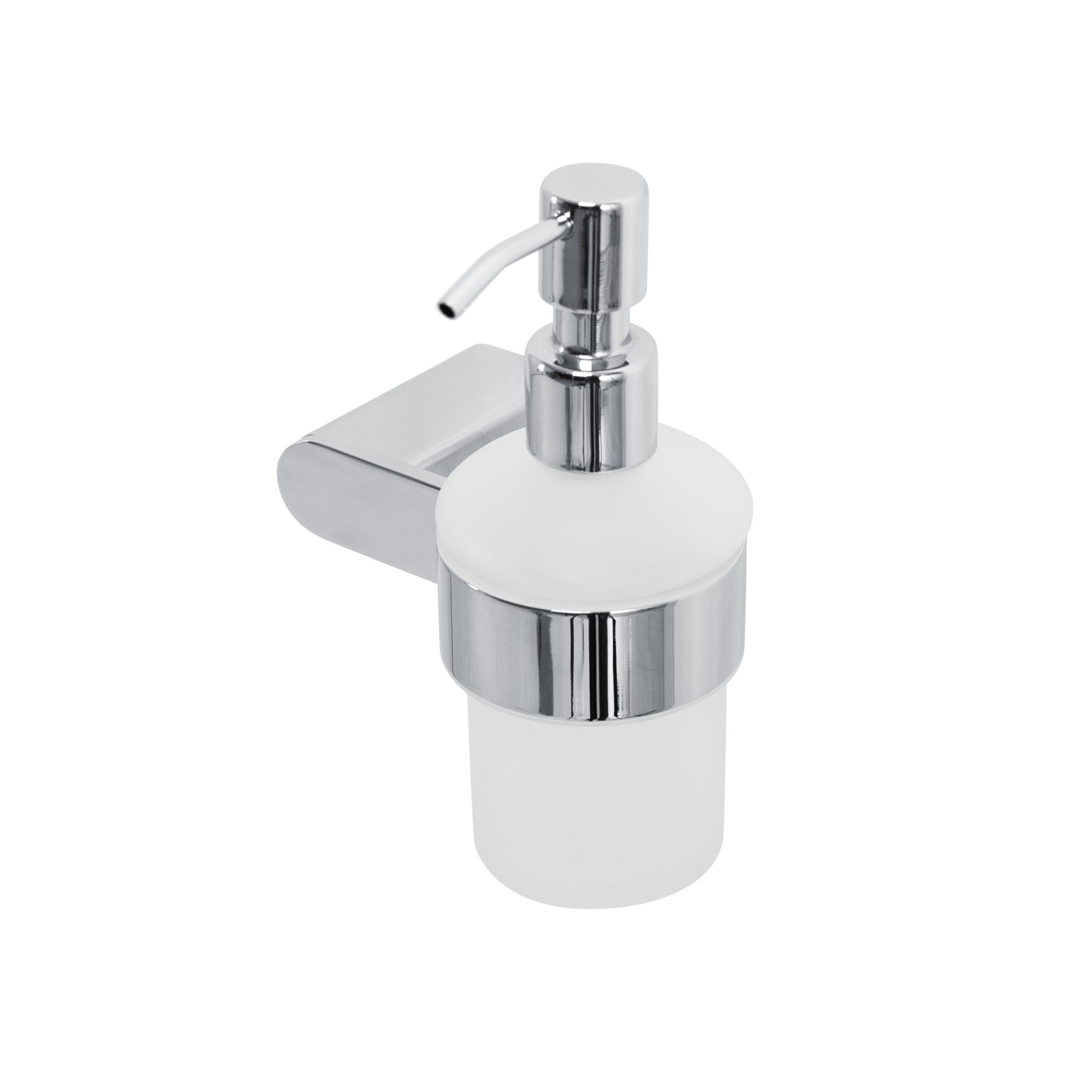 STYLUS-SOIS-V-01 Диспенсер для мыла подвесной, стекло, исполнение хром - Gidratop.ru изображение
