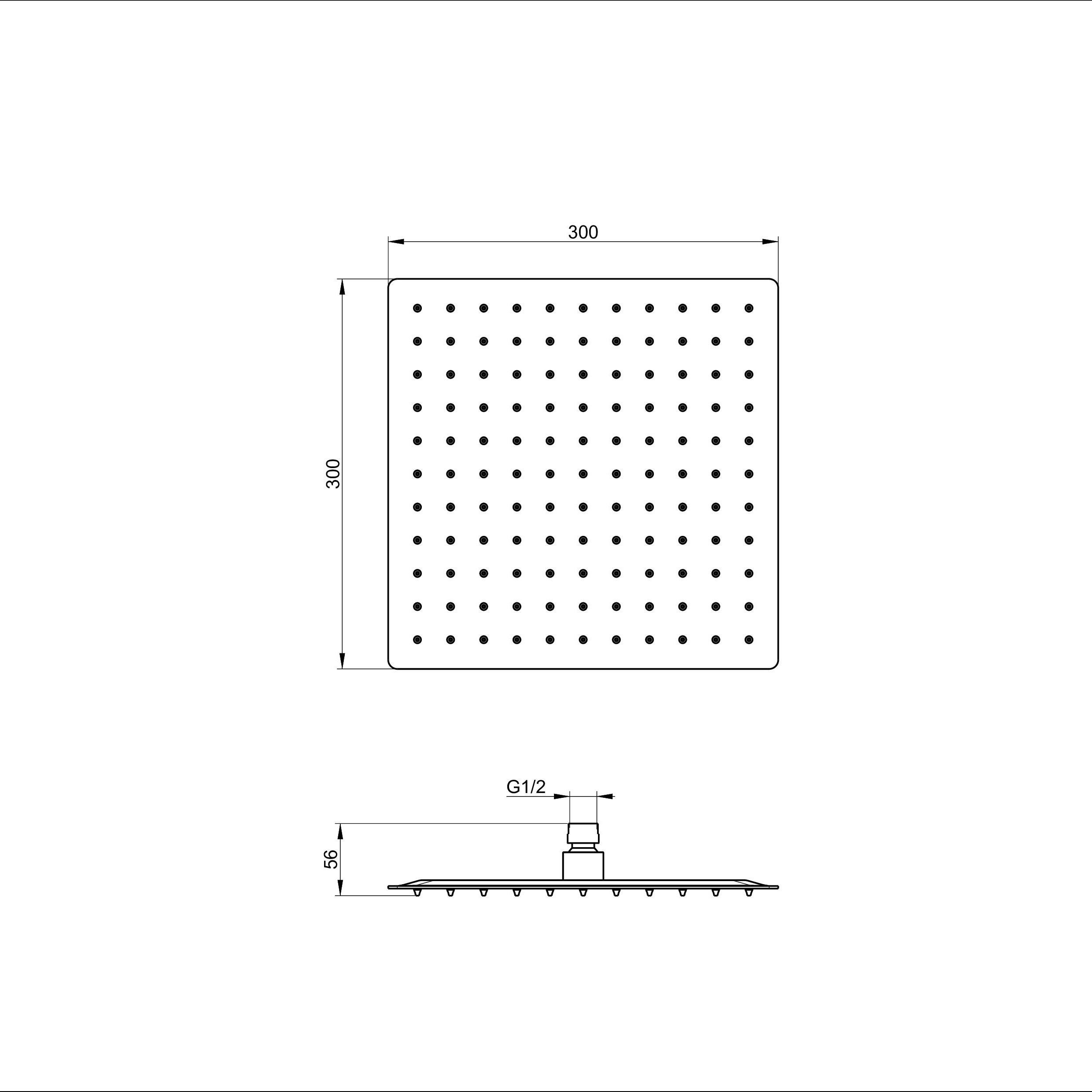 Верхний душ WONZON & WOGHAND, Брашированный никель (WW-88DP02-BN) - Gidratop.ru изображение