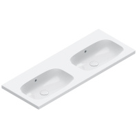 Catalano Alvea Раковина двойная 120*46 подвесная или на мебель, цвет белый глянцевый - Gidratop.ru изображение