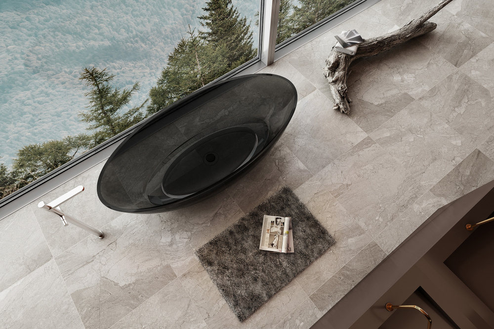 Прозрачная ванна ABBER Kristall AT9702Onyx черная - Gidratop.ru изображение