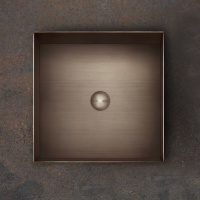 GESSI 316 раковина 400x400 мм., для установки на столешницу, без перелива, нержавеющая сталь, цвет Copper Brushed PVD