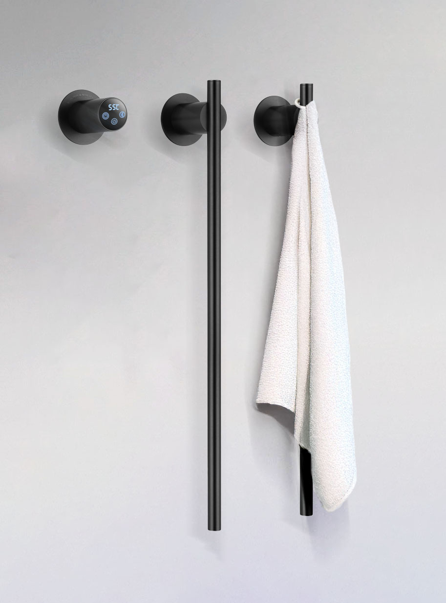 Полотенцесушитель электрический встраиваемый WONZON & WOGHAND DORTMUND, Черный матовый (WW-A362-MB) - Gidratop.ru изображение