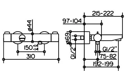Смеситель Keuco Plan Blue 53920 010100 для ванны - Gidratop.ru изображение