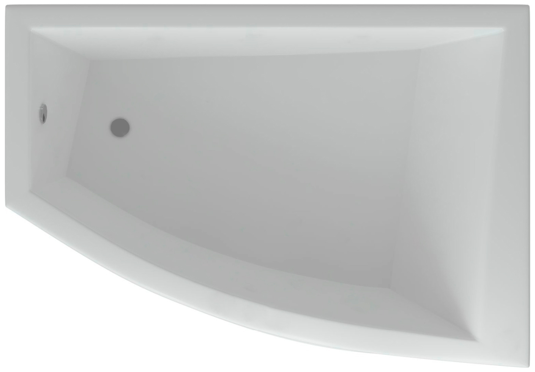 Ванна акриловая Aquatek Оракул 180х125 ORK180-0000011 правая, на каркасе, с фр. и бок. экраном и слив-переливом