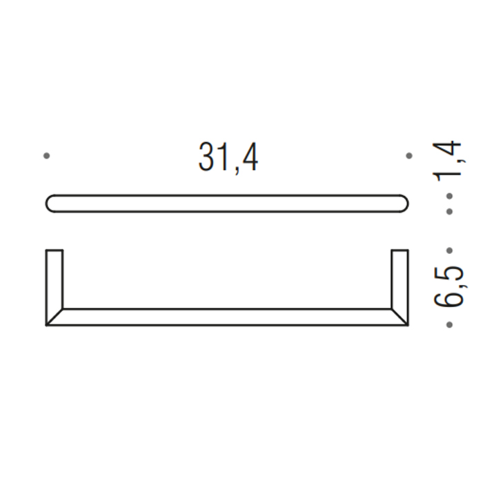 Colombo Mini Держатель полотенца 31,4*6,5cм, цвет: PVD золото матовое - Gidratop.ru изображение