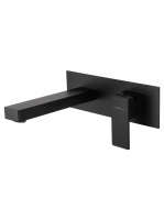 Смеситель для раковины встраиваемый WONZON & WOGHAND CUBE, Черный матовый (WW-88869016-MB) - Gidratop.ru изображение