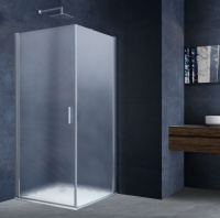 Душевой уголок Alpha VSR-3ALP9095MT, 950*900, хром, стекло текстурное - Gidratop.ru изображение