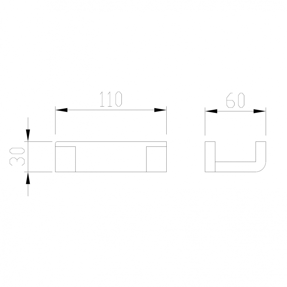 Крючок двойной ABBER Westen AA1750 хром - Gidratop.ru изображение