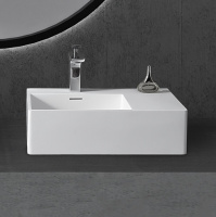 Раковина подвесная ABBER Stein AS2644 L белая матовая - Gidratop.ru изображение