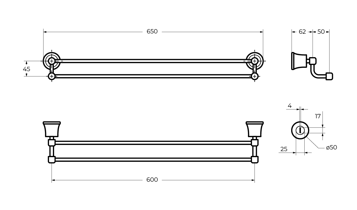 LIBERTY CZR-F-8982 Полотенцедержатель - Gidratop.ru изображение
