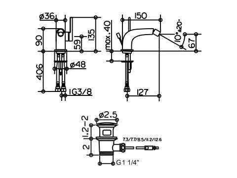 Смеситель Keuco Edition 400 51509 010000 для биде - Gidratop.ru изображение