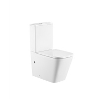 Унитаз ABBER Rechteck AC1210T компакт белый, безободковый, смыв торнадо - Gidratop.ru изображение