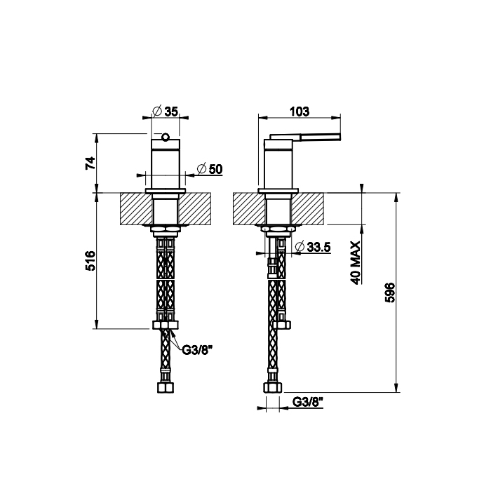 Gessi Ingranaggio смеситель для раковины без излива, цвет: хром - Gidratop.ru изображение