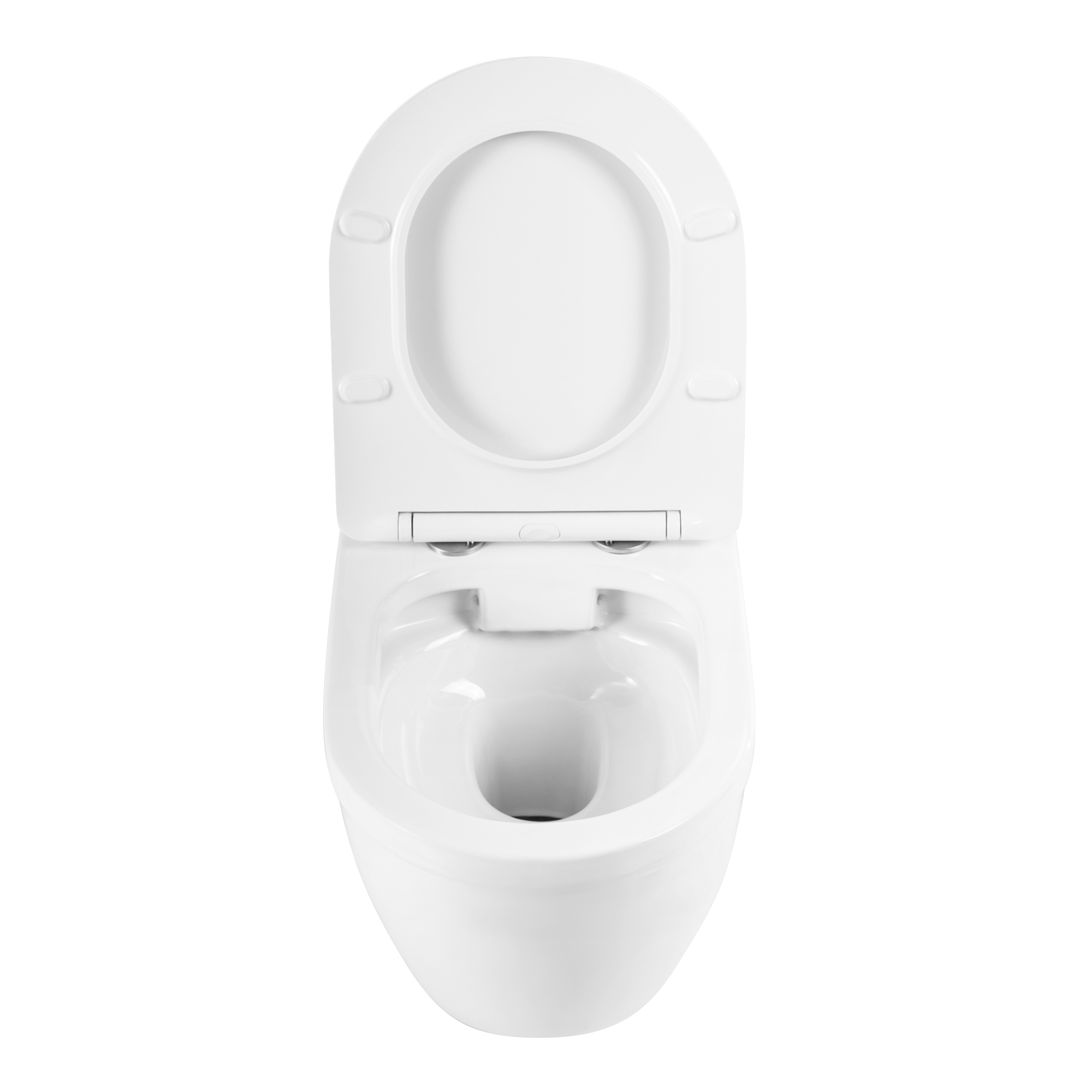 LOTO Чаша унитаза подвесного c креплением и сиденьем дюропласт soft close BB070CHR/SC - Gidratop.ru изображение