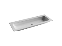 Раковина накладная мебельная Grace прямоугольная, с двумя отверстиями под смеситель 1210x457x137 мм, цвет белый - Gidratop.ru изображение