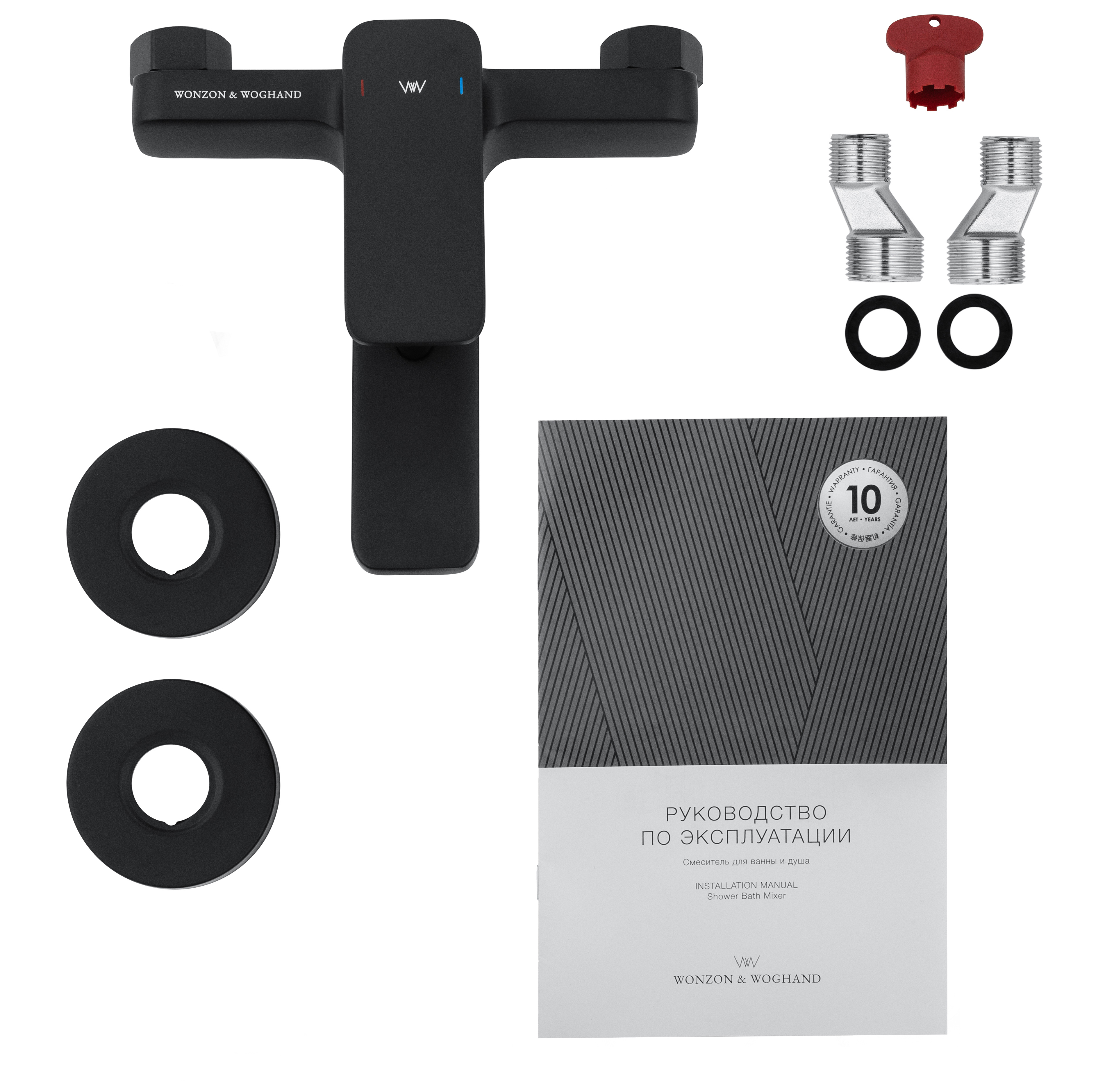 Смеситель для ванны WONZON & WOGHAND ARNIE, Черный матовый (WW-693101-MB) - Gidratop.ru изображение