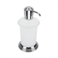 Colombo Hermitag Дозатор для жидкого мыла, цвет: хром/матовое стекло - Gidratop.ru изображение
