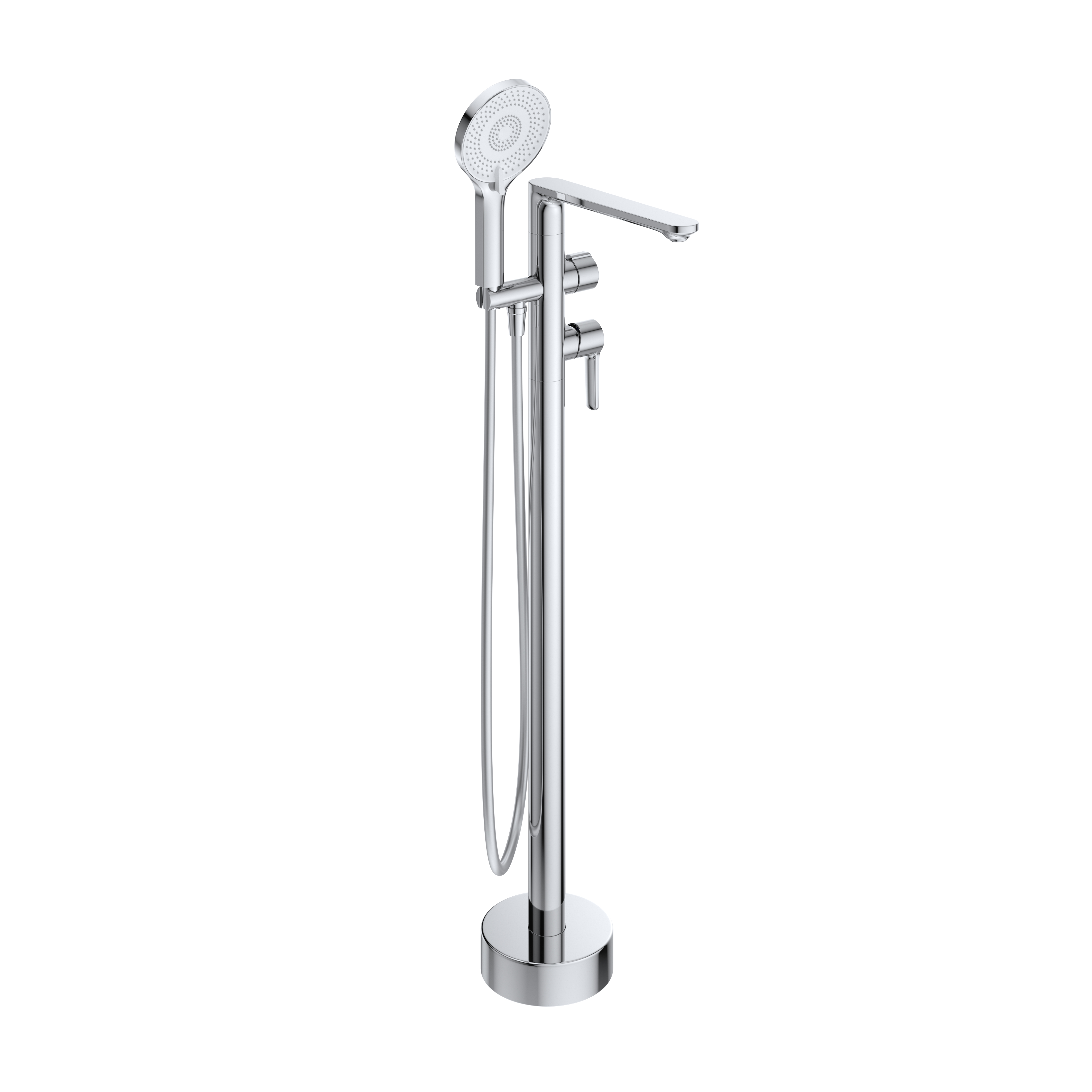 LUX-VDP-01 Напольный смеситель для ванны, хром - Gidratop.ru изображение