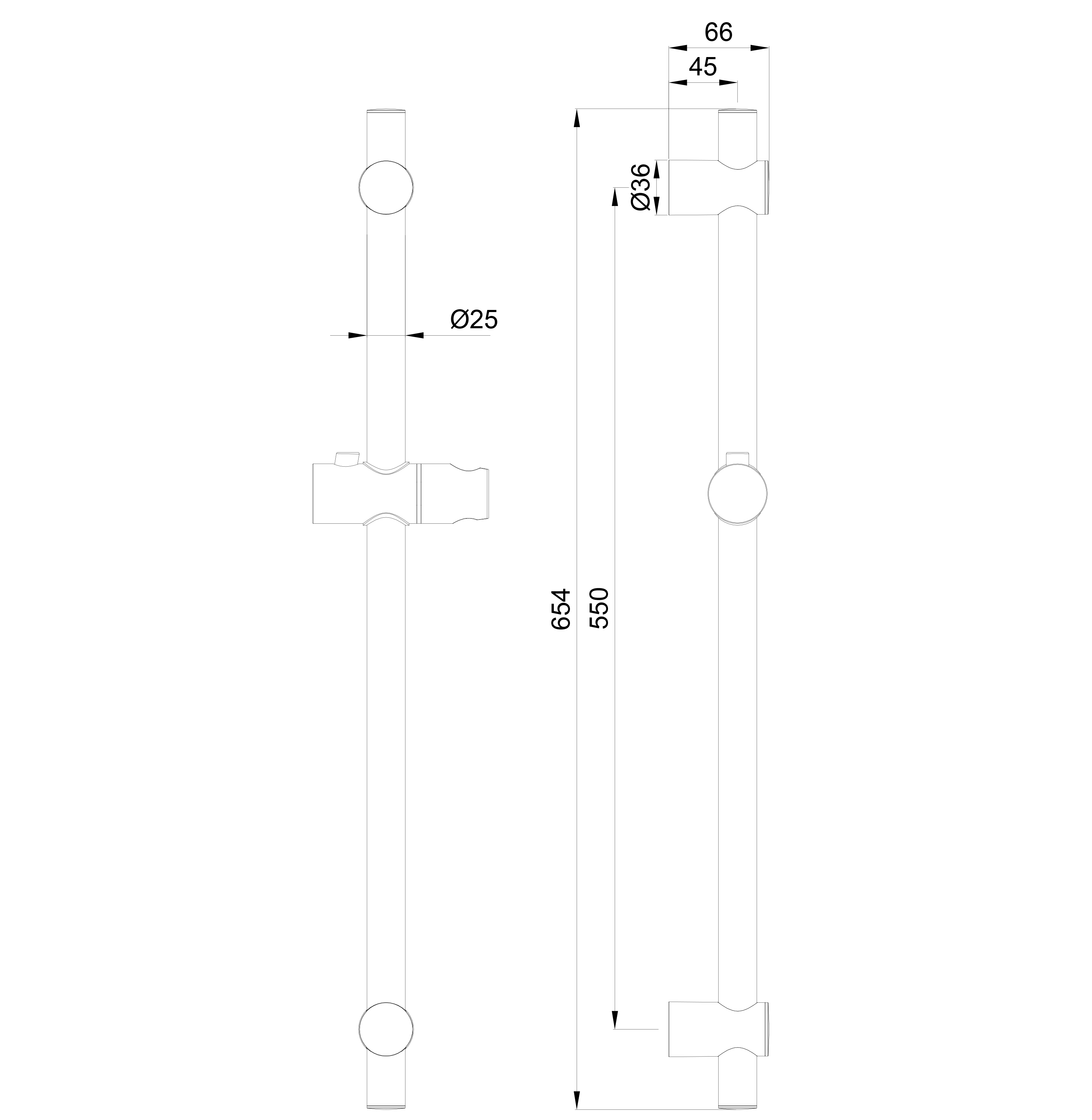 Душевая штанга WONZON & WOGHAND, Белый матовый (WW-SL04-MW) - Gidratop.ru изображение