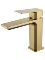 Смеситель для раковины WONZON & WOGHAND DIAMOND, Брашированное золото (WW-88139011-BG) - Gidratop.ru изображение