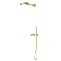 Душевая система ABBER Perfekte 316 AF8A18BG скрытого монтажа без излива, золото брашированное - Gidratop.ru изображение