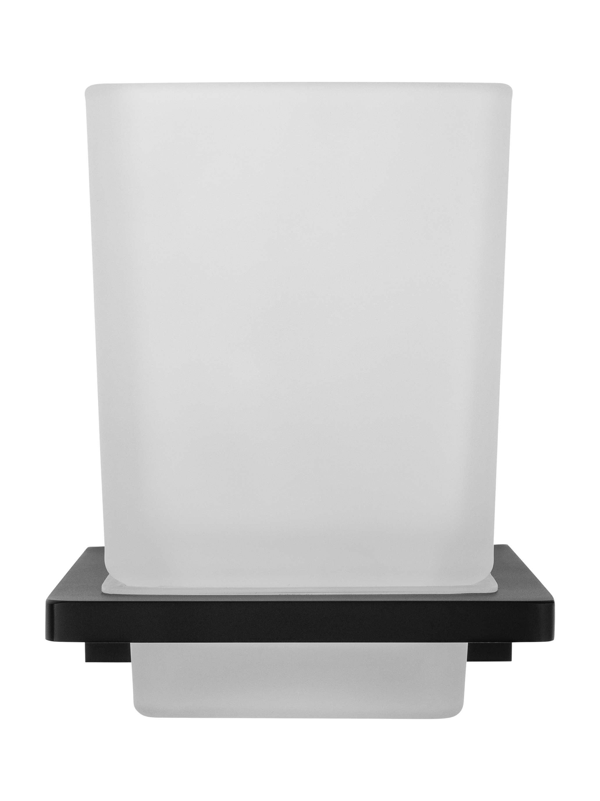 Стакан для зубных щеток с держателем WONZON & WOGHAND ECLIPSE, Черный (WW-9121-BL) - Gidratop.ru изображение