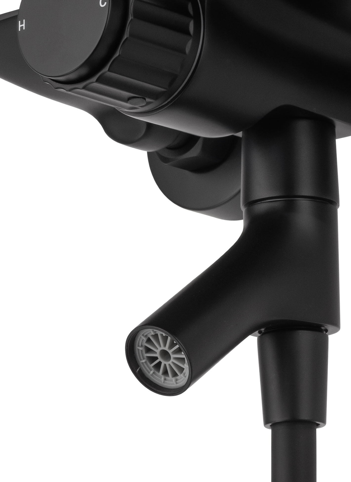 Смеситель для ванны с душем WONZON & WOGHAND CLICK, Черный матовый (WW-FE05L221-MB) - Gidratop.ru изображение