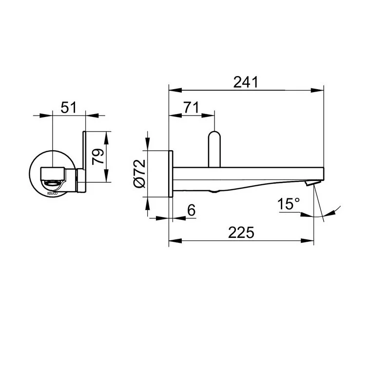 Смеситель Keuco Ixmo Flat 59516011301 для раковины, цвет хром - Gidratop.ru изображение