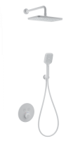 Душевая система с термостатом встраиваемая WONZON & WOGHAND, Белый матовый (WW-D2017-A-MW) - Gidratop.ru изображение