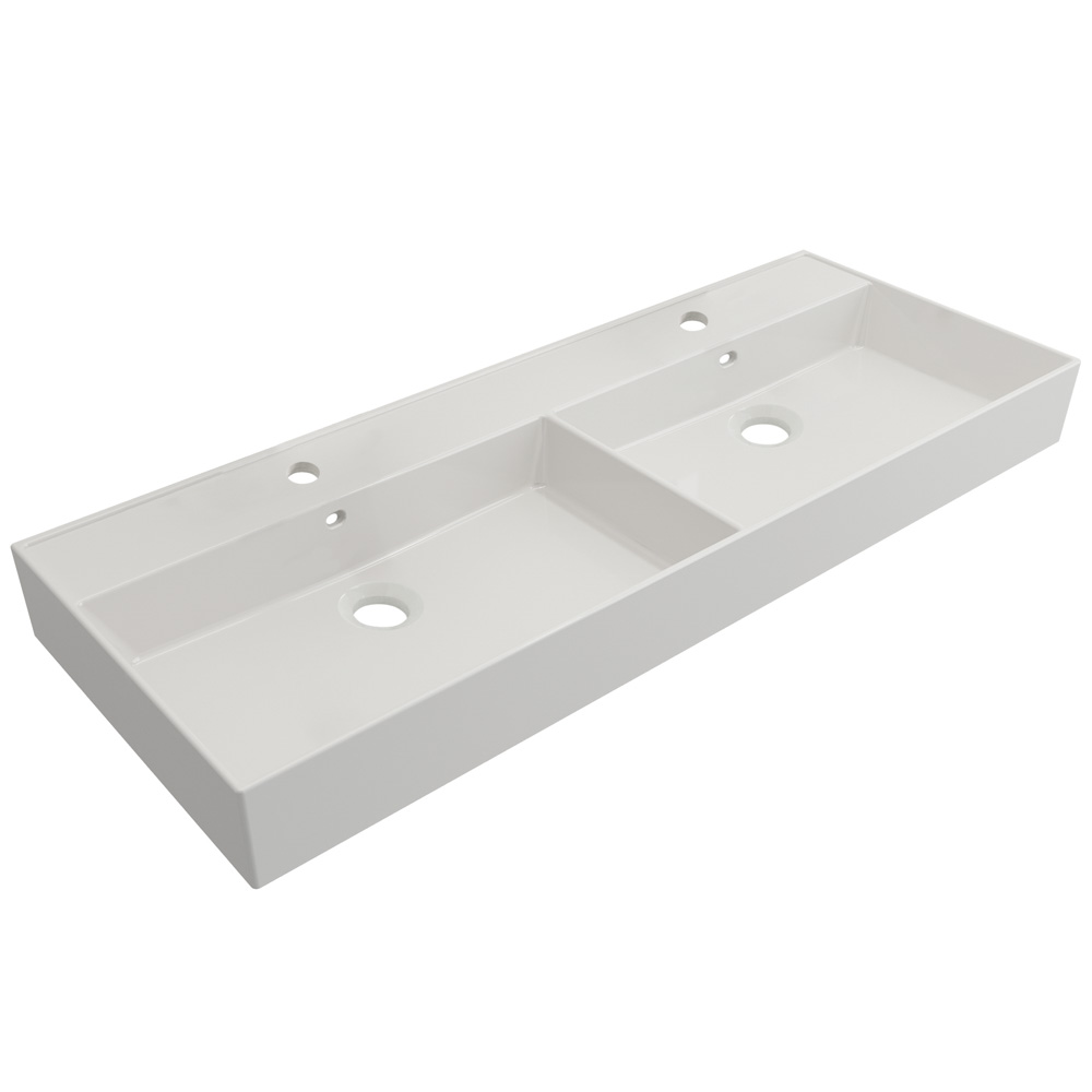 CEZARES раковина керамическая двойная 1200x465, CZR-MIL-120-2-LVB - Gidratop.ru изображение