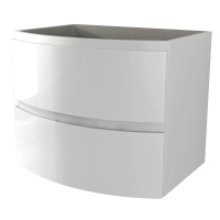 VAGUE База под раковину с двумя выдвижными ящиками 44220 Bianco lucido, 69x52x55