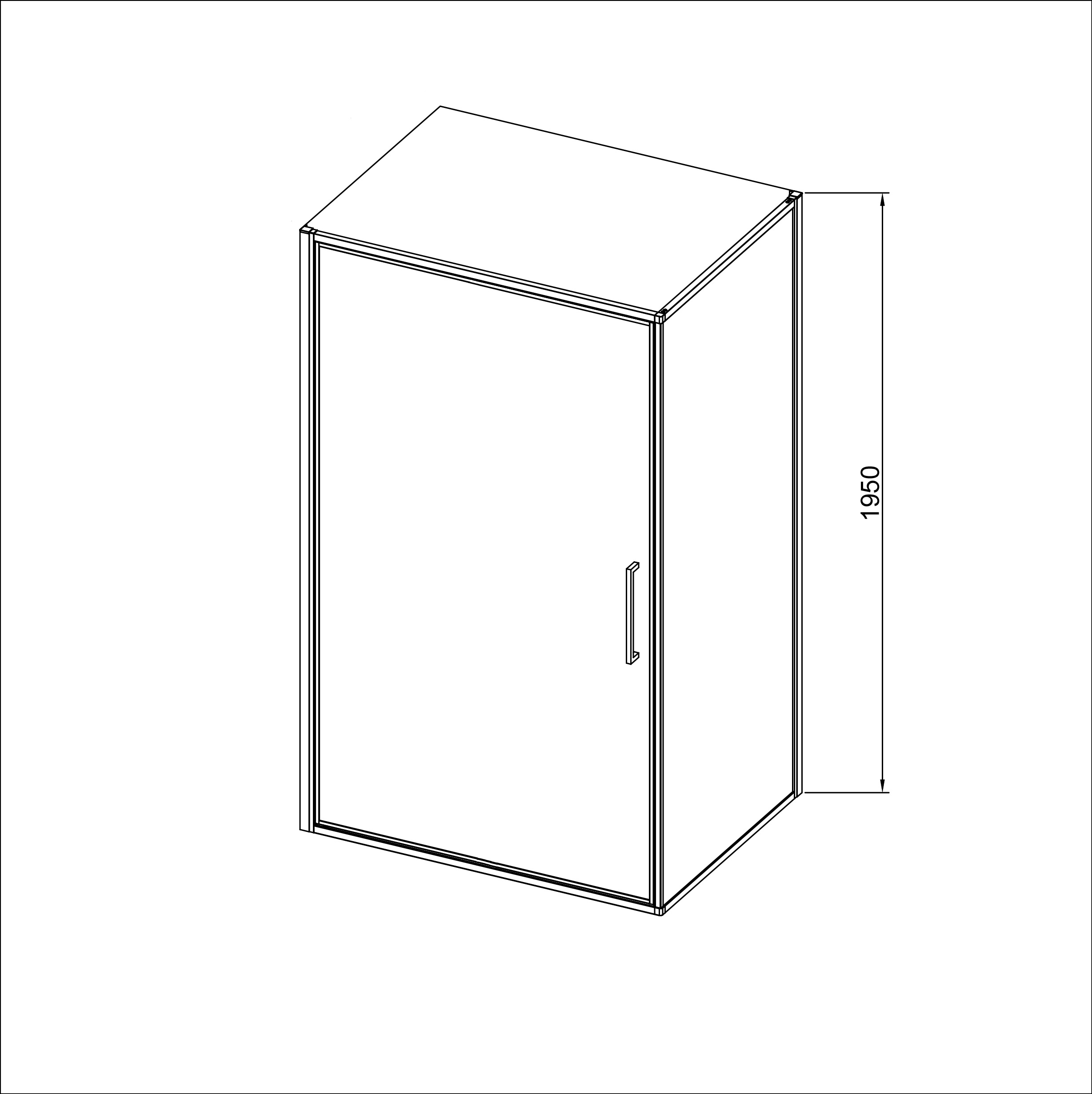 Душевой уголок Slim 8mm VSR-4SLP9090CL, 900*900, хром, стекло прозрачное - Gidratop.ru изображение
