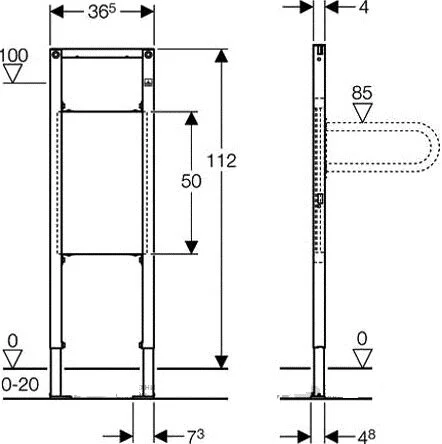 Инсталляция Geberit Duofix 111.790.00.1 для поручня - Gidratop.ru изображение