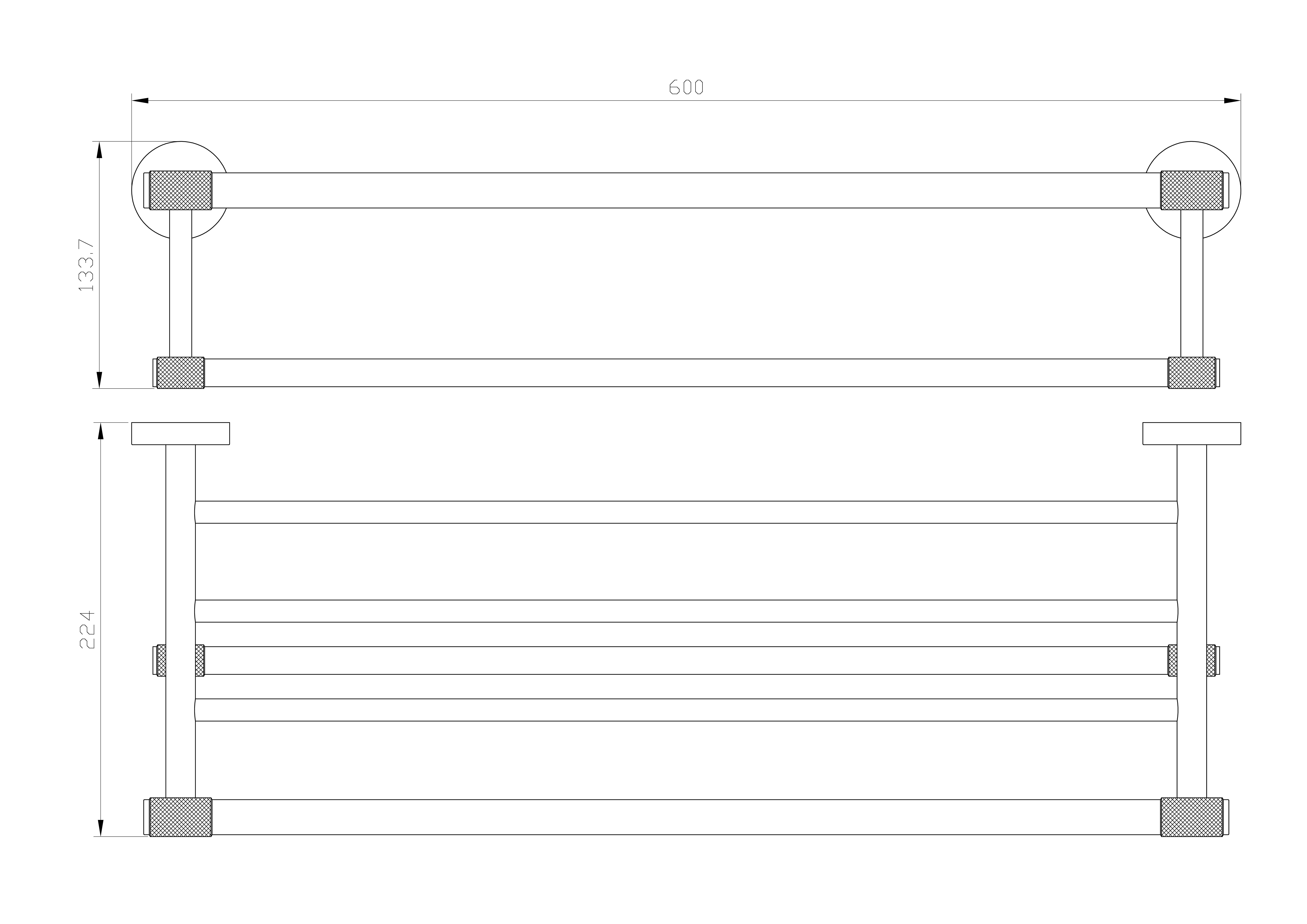 Полотенцедержатель с полкой WONZON & WOGHAND MAJESTIC, Черный/Золото (WW-9281) - Gidratop.ru изображение