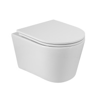 Унитаз подвесной безободковый с сиденьем CEZARES LINER CZR-38083-49-TH-TOR/SC - Gidratop.ru изображение