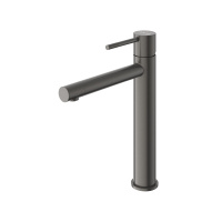 RELAX-LC2-GM-W0 Смеситель для накладной раковины однорычажный без донного клапана, оружейная сталь