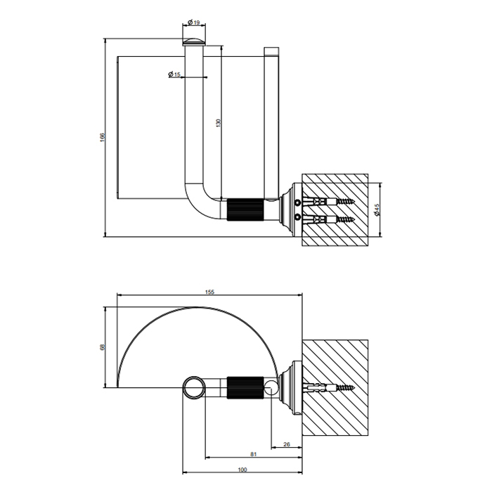 GESSI VENTI20 держатель туалетной бумаги, с крышкой, цвет Black Metal Brushed PVD - Gidratop.ru изображение