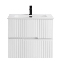 DUET-N База под раковину подвесная с двумя выкатными ящиками, Bianco Lucido, 700x457x500, DUET-N-700-2C-SO-BL - Gidratop.ru изображение