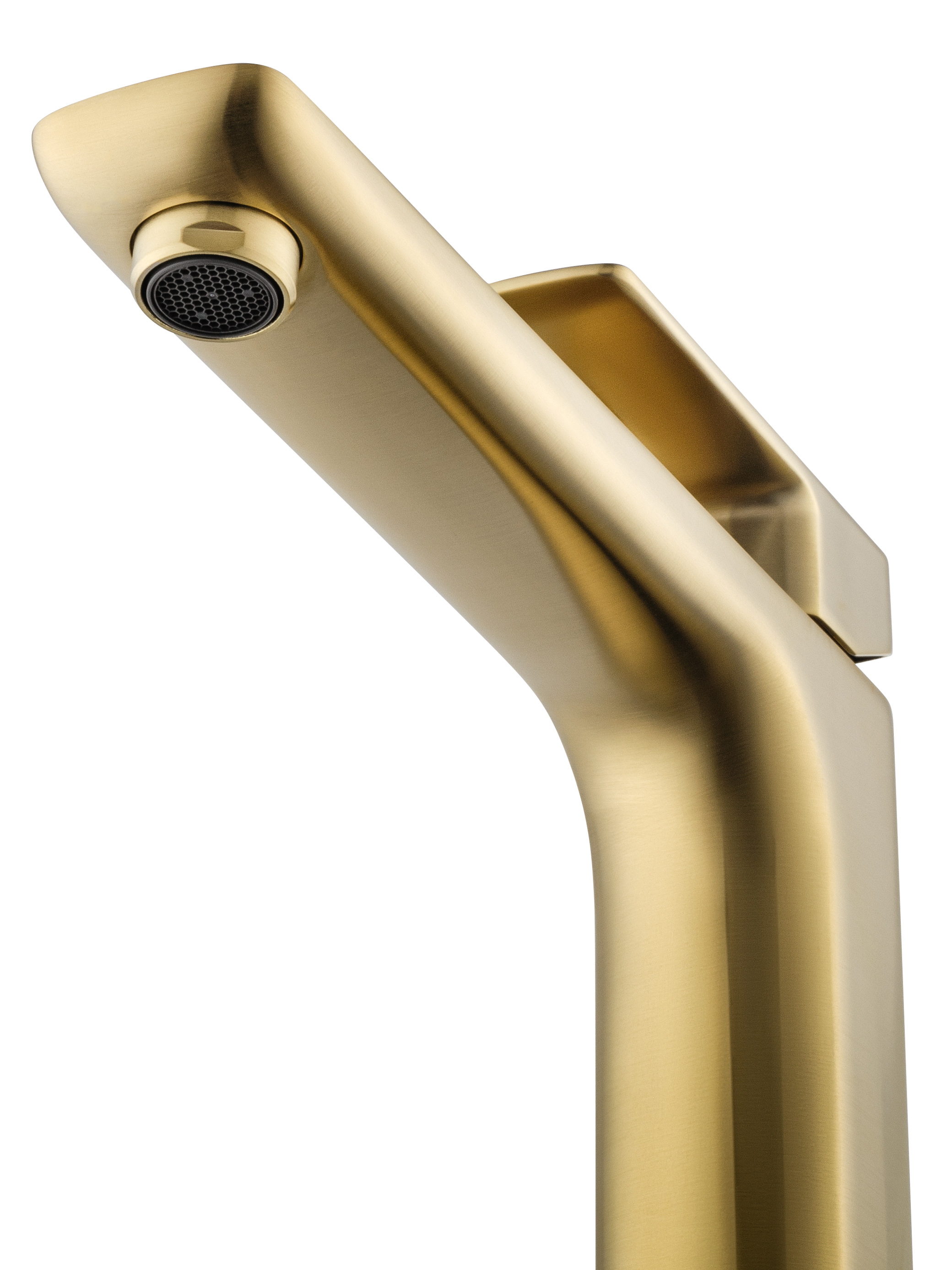 Смеситель для раковины высокий WONZON & WOGHAND EDGE, Брашированное золото (WW-88239003- BG) - Gidratop.ru изображение