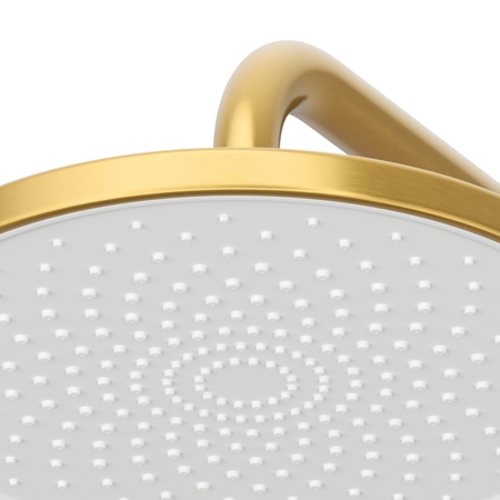 RELAX-DSET-BORO Душевой комплект встраиваемый (смеситель встраиваемый, верхний душ, ручной душ со шлангом, штуцер с держателем), брашированное золото - Gidratop.ru изображение