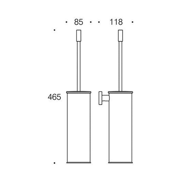 Colombo Plus Туалетный ёршик, подвесной, цвет: PVD графит матовый - Gidratop.ru изображение