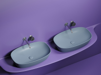 Умывальник чаша накладная овальная (цвет Серо-x - Gidratop.ru изображение