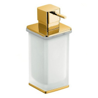 Colombo Lulu Дозатор для жидкого мыла, настольный, цвет: PVD золото/матовое стекло - Gidratop.ru изображение
