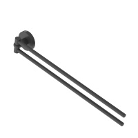 RELAX-THD-S-NOP Полотенцедержатель двойной поворотный, исполнение черный матовый - Gidratop.ru изображение