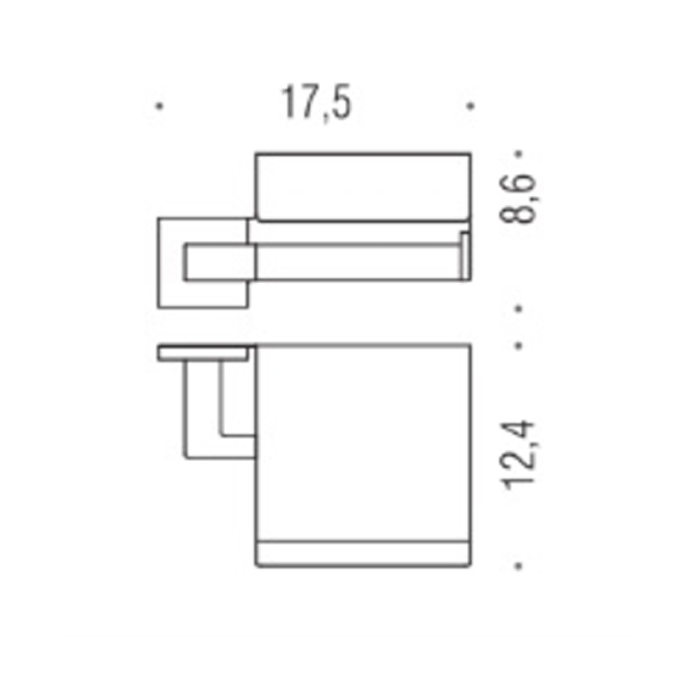 Colombo Basic Q Держатель туалетной бумаги, Цвет: хром - Gidratop.ru изображение